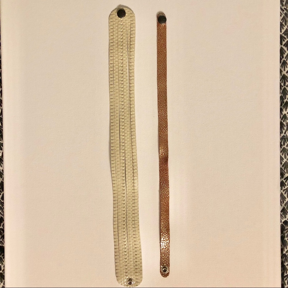 Flourish Leather Co bracelets set of two wrap